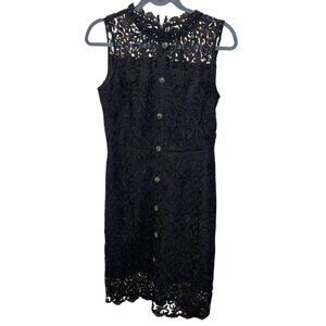 J. Crew STUNNING navy blue all lace shift dress AS NEW 6